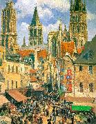 Camille Pissaro, The Old Market Town at Rouen
